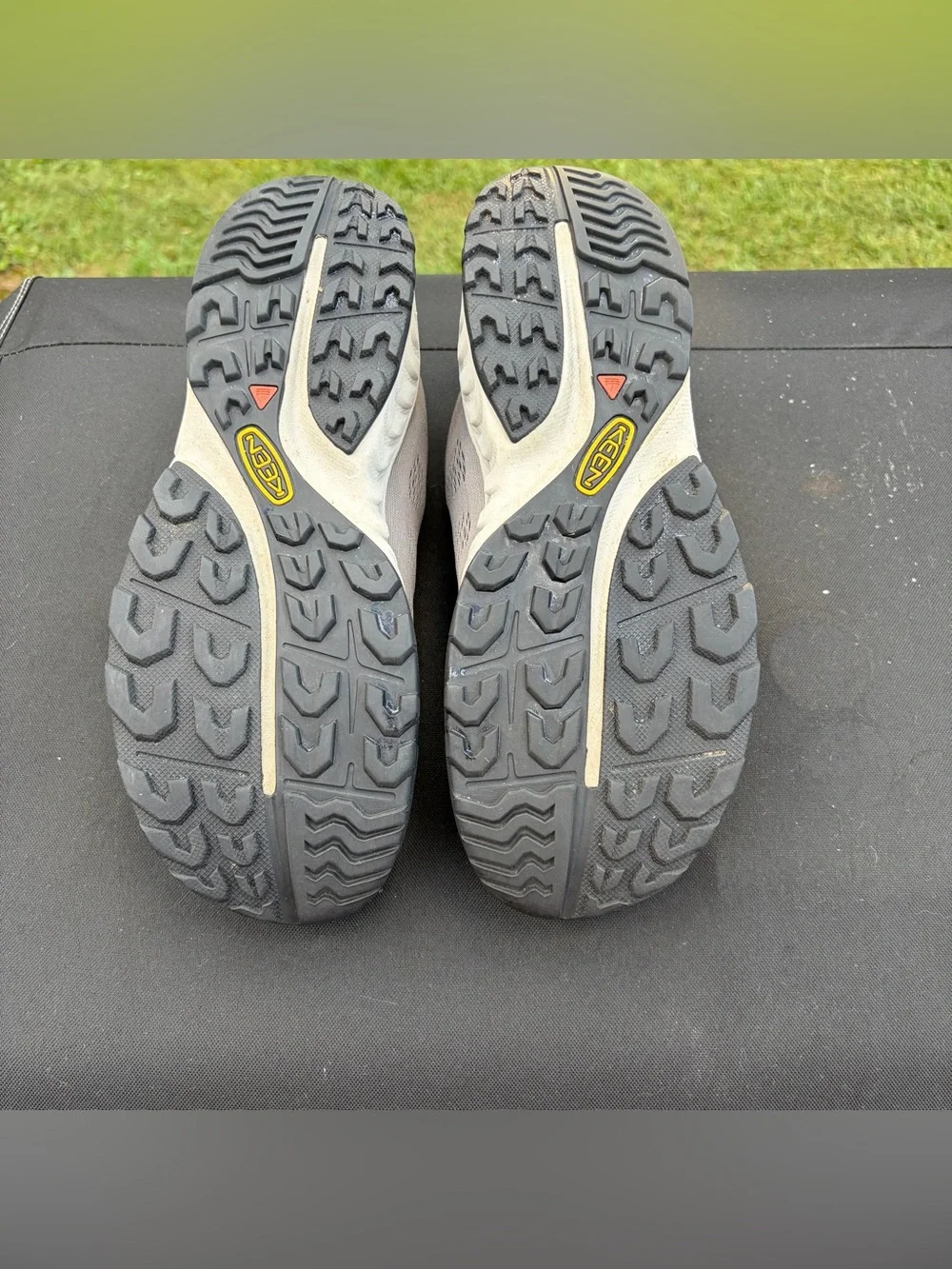KEEN Men's NXIS Speed Low Vented Hiking Shoes Steel Grey Primrose - Size 12